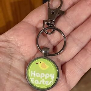 Green Happy Easter Key Holder